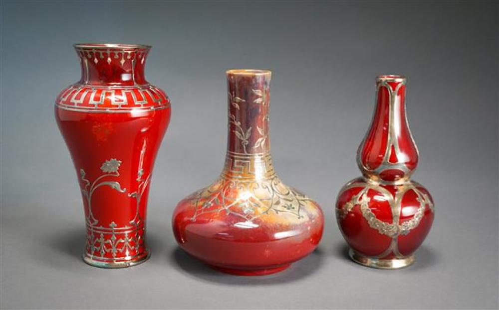 THREE ROYAL DOULTON GORHAM SILVER