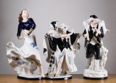 THREE ROYAL DUX PORCELAIN FIGU