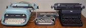 THREE ROYAL TYPEWRITERS (ONE E
