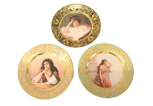 THREE ROYAL VIENNA PORCELAIN