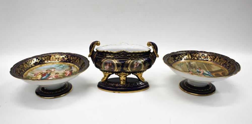 THREE 'ROYAL VIENNA' PORCELAINS,