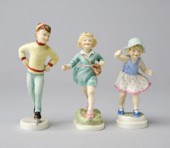 THREE ROYAL WORCESTER FIGURINE