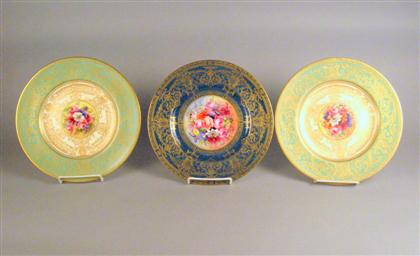 Three Royal Worcester floral