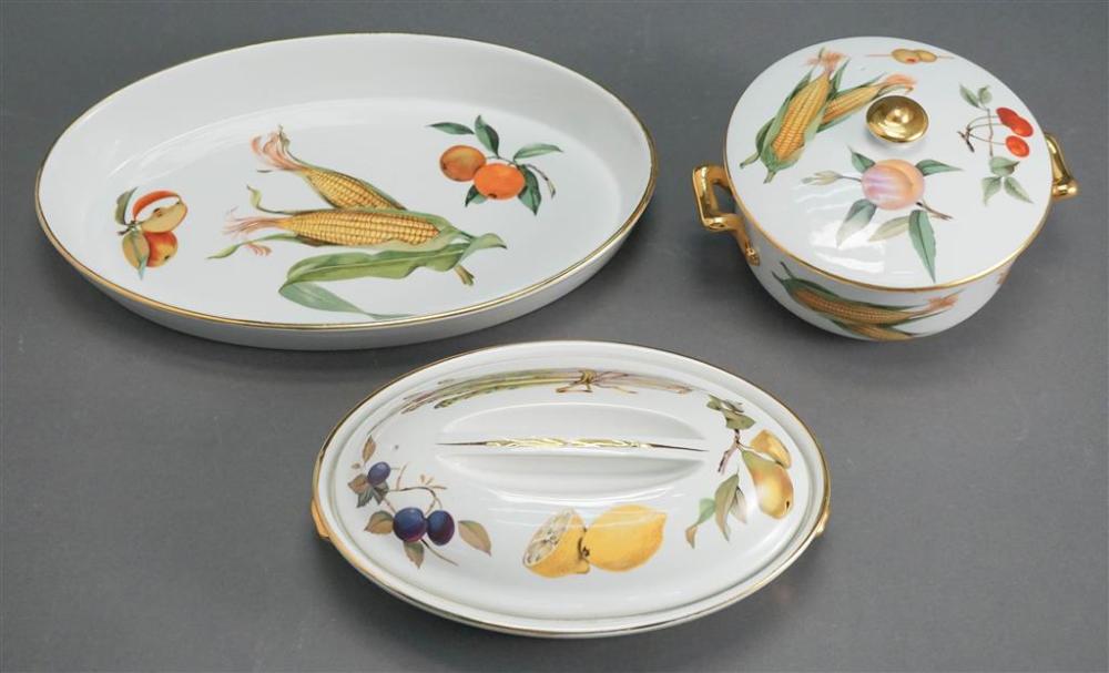 THREE ROYAL WORCESTER OVEN-PROOF