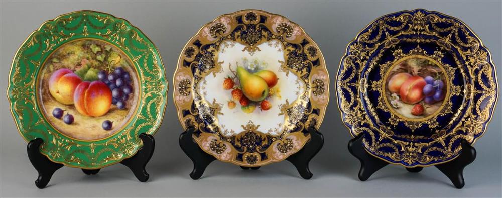 THREE ROYAL WORCESTER SIGNED
