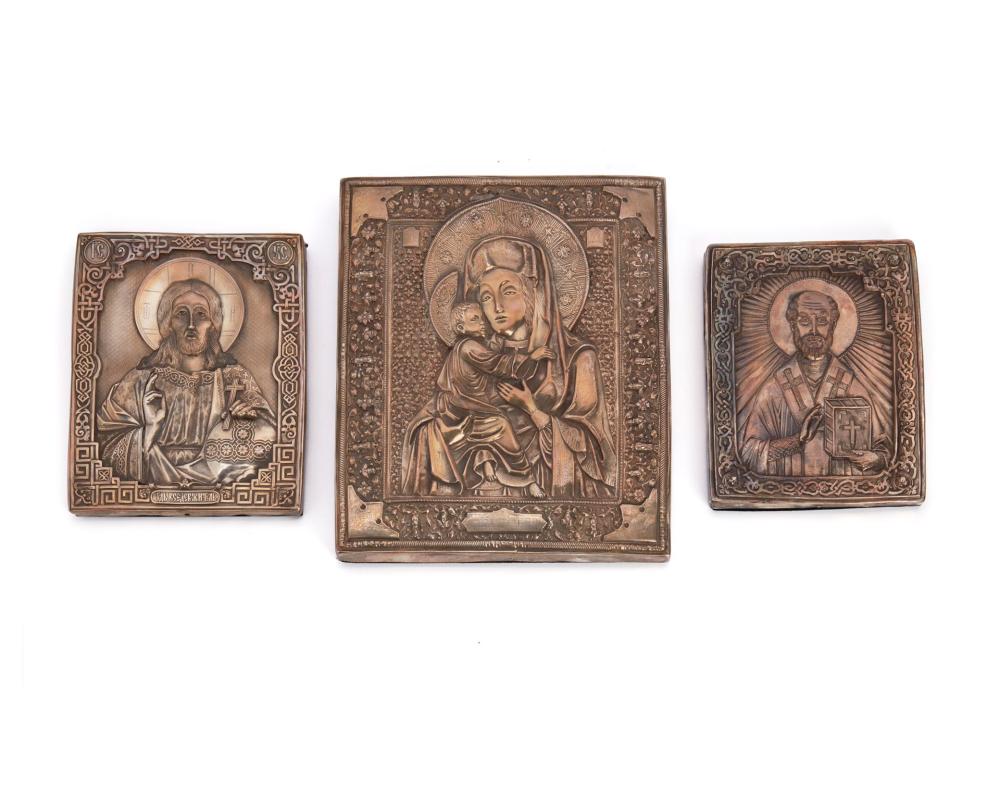 THREE RUSSIAN AND POLISH SILVER