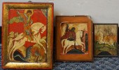 THREE RUSSIAN-GRECO ICONS OF S