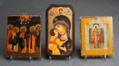 THREE RUSSIAN-GRECO ICONS OF T