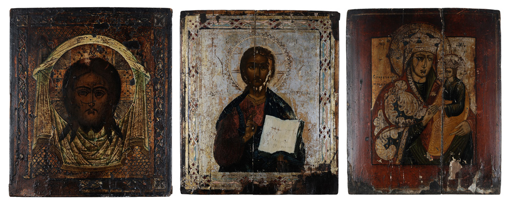 Three Russian Icons (19th