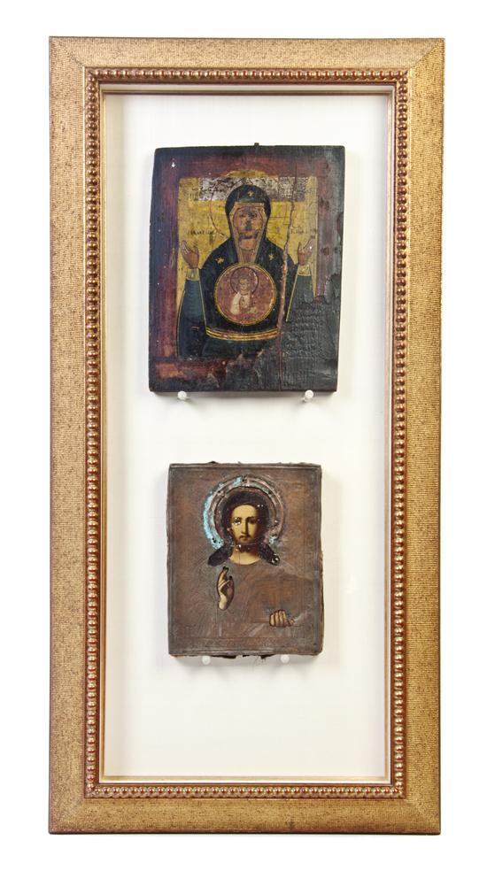 Three Russian Icons comprising an