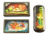 THREE RUSSIAN LACQUER BOXES, 2