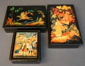 THREE RUSSIAN LACQUERED FAIRYT