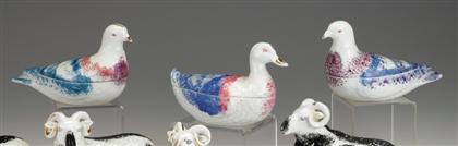 Three Russian porcelain bird-form