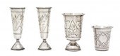 Three Russian Silver Cordials