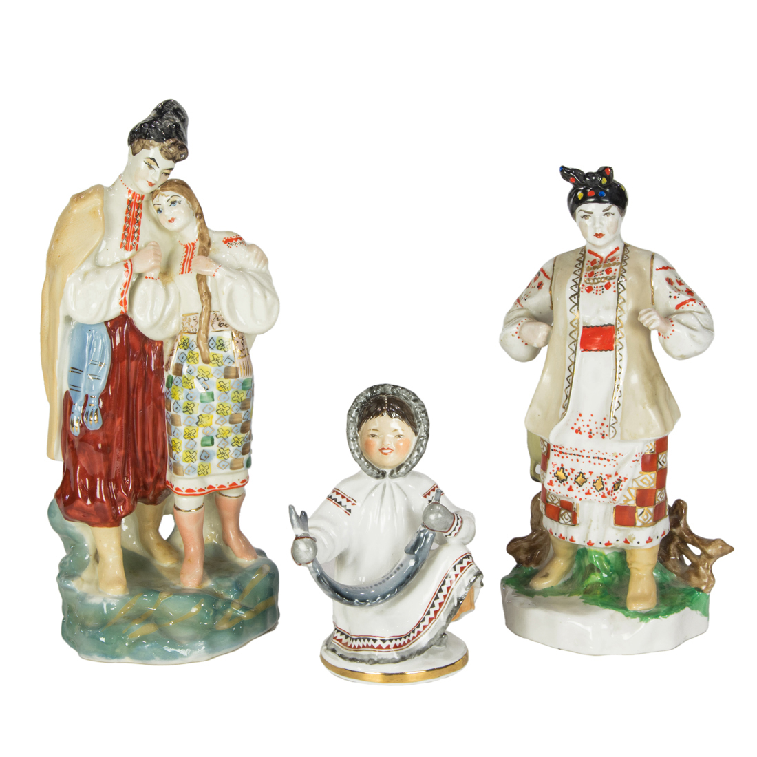 THREE RUSSIAN SOVIET PORCELAIN