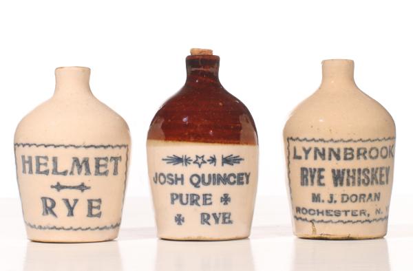 THREE RYE WHISKEY STONEWARE MINI