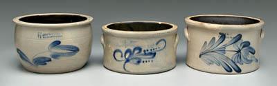Three salt glaze stoneware