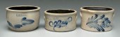 Three salt glaze stoneware cro