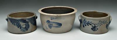 Three salt glaze stoneware