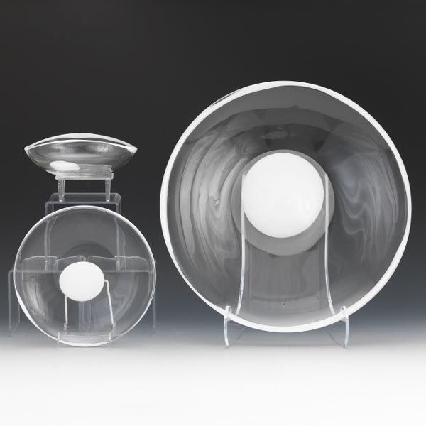 THREE SALVIATI GLASS ITEMS  18",