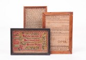 THREE SAMPLERS. Nineteenth cen