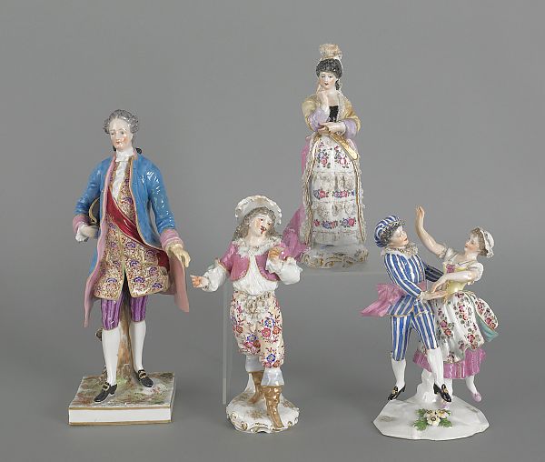 Three Samson porcelain figures late