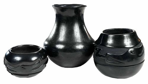 THREE SANTA CLARA BLACKWARE