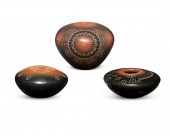 THREE SANTA CLARA PUEBLO POTTE