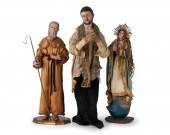 THREE SANTOS FIGURESThree sant