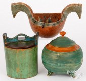 THREE SCANDINAVIAN PAINTED WOO