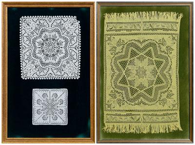 Three scherenschnitte paper