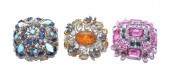 THREE SCHREINER NY BROOCHES Co