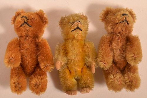 THREE SCHUCO VINTAGE MOHAIR TEDDY