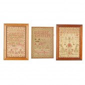 THREE SCOTTISH NEEDLEWORK SAMP