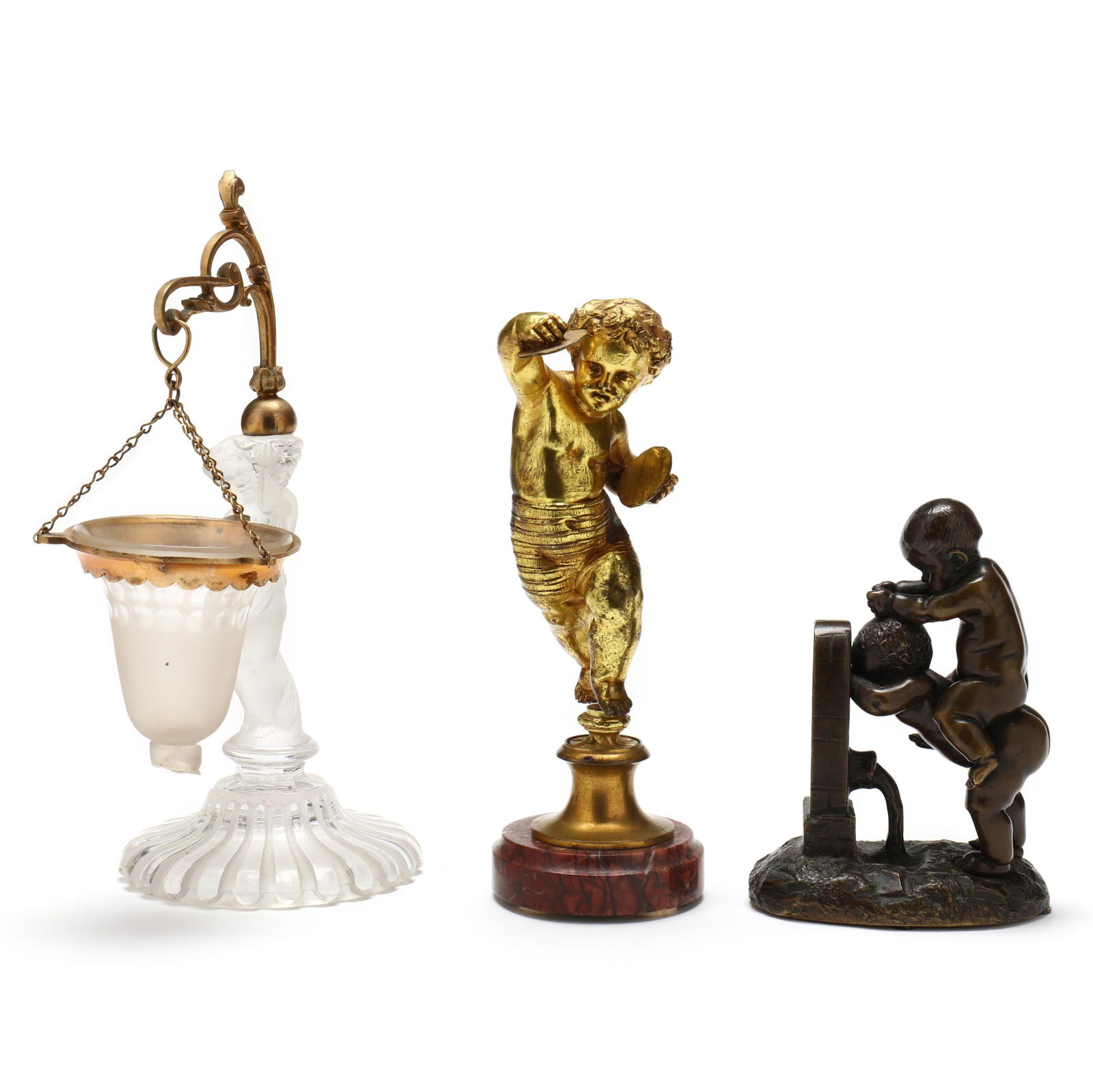 THREE SCULPTURAL OBJETS D'ART