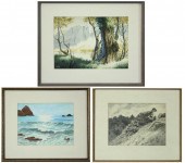THREE SELANDER LANDSCAPE DRAWI