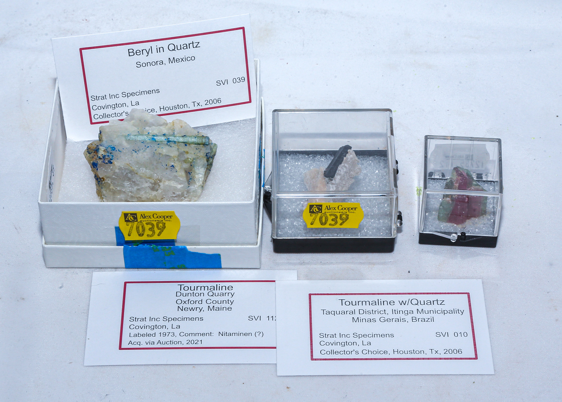 THREE SEMI-PRECIOUS GEMSTONE