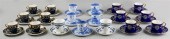 THREE SETS OF ENGLISH CUPS AND
