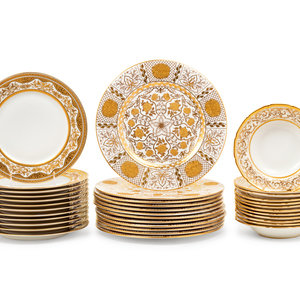 Three Sets of Gilt Decorated