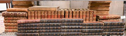 THREE SETS OF LEATHER BOUND