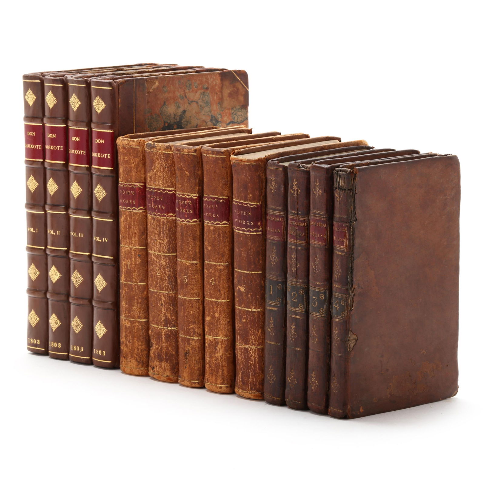 THREE SETS OF LEATHER-BOUND