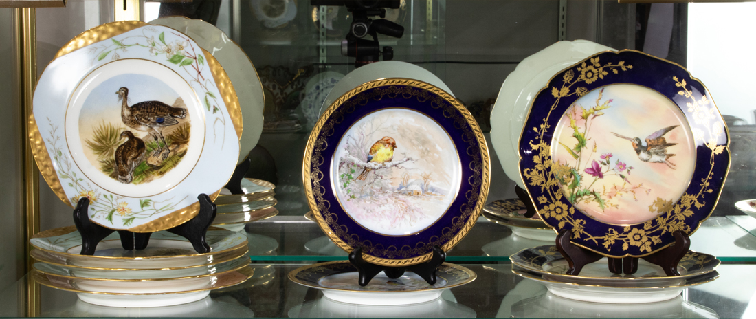 THREE SETS OF LIMOGES PORCELAIN