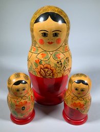 Three sets of nesting Matryoshka