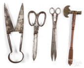 THREE SETS OF SHEARS, 19TH C.<