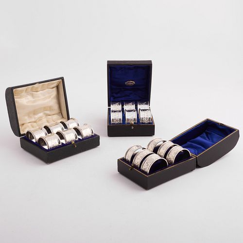 THREE SETS OF SIX VICTORIAN AND