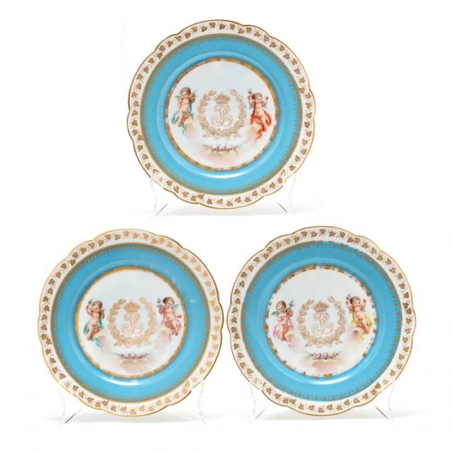 THREE "SEVRES" CHATEAU DES