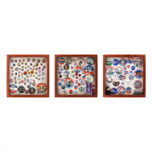 THREE SHADOWBOX FRAMES OF PRES