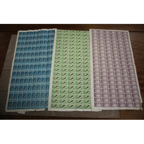 Three sheets of unused New