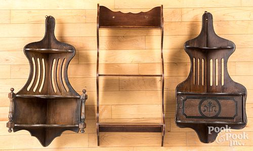 THREE SHELVES, 20TH C.Three