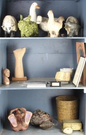 THREE SHELVES OF ASSOCIATED DE